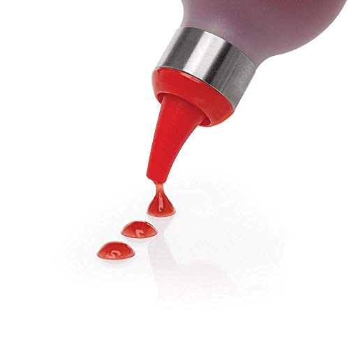 4 Pack Sauce Ketchup Bottles - 15 OZ Plastic Squeezing Bottle with Tips - Perfect for Ketchup, Sauces, Dressings, BBQ, Condiments, Arts and Crafts - BPA Free