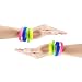 80s Fancy Outfit Costume Accessories Set,Leg Warmers,Fishnet Gloves,Neon Earrings and Bowknot Headband
