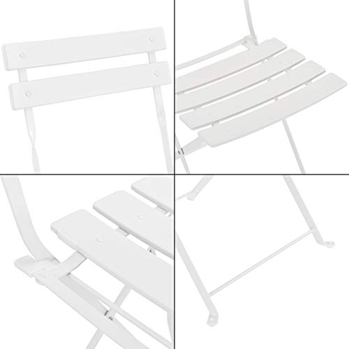ADHW Bistroset Tisch 2 Stühle Essgruppe Sitzgruppe Balkonset Gartengarnitur – Bild 8