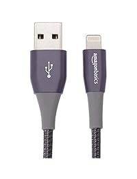 Basics - Cable USB tipo A con conector Lightning, doble, de nailon trenzado, colección prémium, 1.8 m, Paquete de 1