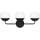 Generation Lighting 4468103-112 Alvin Vanity, 3-Light 180 Total Watts, Midnight Black