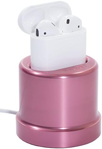 Juoos Charging Dock Stand for Apple Airpods Wireless Bluetooth Headphone Case [Use with Original Cable] (Rose Gold)