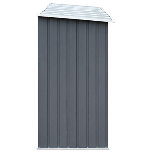Nishore Abri de Stockage de Bois | Abri de Chauffage de Bois | Abri de Jardin Stockage en Acier Galvanisé empilé et aéré 330x84x152 cm Gris