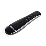 JSVER Wireless Presenter RF 2.4GHz Rechargeable Keynote Remote Control PowerPoint PPT Clicker with a Red Laser Pointer Pen