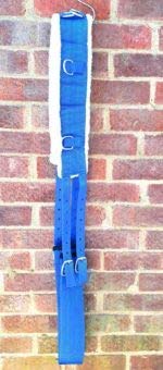 Cwell Equine Nylon Lunge Roller Adjustable Lunging Training Soft Fleece BLUE Full/Cob/Pony