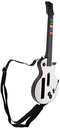 Wireless Guitar for Wii Guitar Hero and Rock Band Games (exclude Rock Band 1) Color White, Compatible with All Guitar Hero games and Rock Band 2