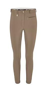 Pikeur Damen Reithose Lugana 2736 Prestige Micro, Ganzbesatz in Stofffarbe, Reißverschlusstasche, Klettverschluss, Superelast