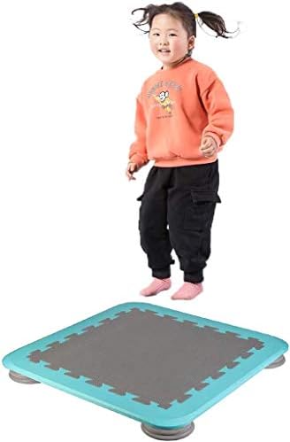 室内用 トランポリン 子供 バランス感覚 運動不足解消 安全静音 組立簡単 幼稚園 家庭用 エクササイズグッズ ブルー