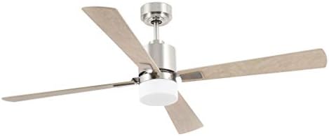 Barcelona Palk 33470 Headlamp Light with Fan Steel 40 W Opal Glass Shade and Wooden Base