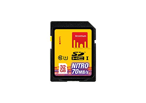 Strontium Nitro 32GB SDHC Memory Card UHS-1 U1 70MB/S Class 10 (SRN32GSDU1)