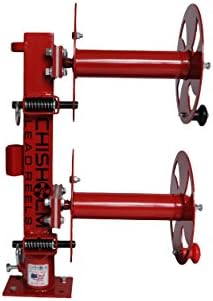 12' RED Heavy-Duty SWIVEL-BASE Double Welding Cable Lead Reel Holds up to 200' of 1/0 Cable