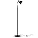 Wallniture Sol Adjustable Reading Floor Lamp with Foot Control On Off Switch Black
