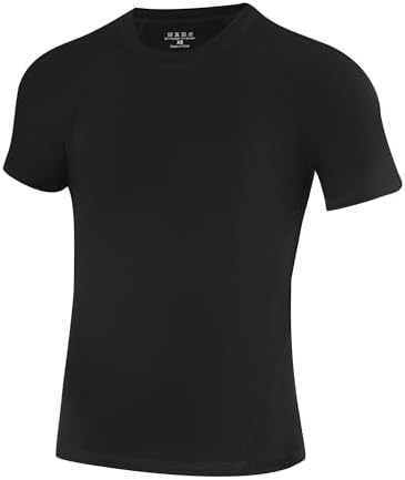 Amazon.com: Boys Padded Shirts Compression Protective T Shirt Rib