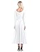 YiZYiF Women's Liturgical Praise Dance Dress with Long Sleeve Round Neck Skirt Costume White Large
