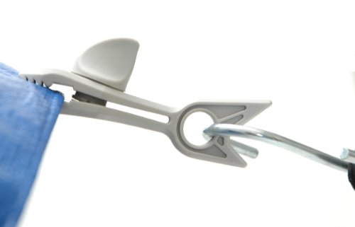 PROGRIP 907040 Shark Clip with Screw for Tarp, Camping and Cargo Tie Down Extension (Pack of 4)
