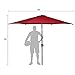 Giantex 9ft Patio Umbrella Outdoor, Market Table Umbrella w/Push Button Tilt and Crank, 180G Polyester Fabric and Sturdy Ribs, Sun Canopy Umbrellas for Patio Garden Beach Deck Pool