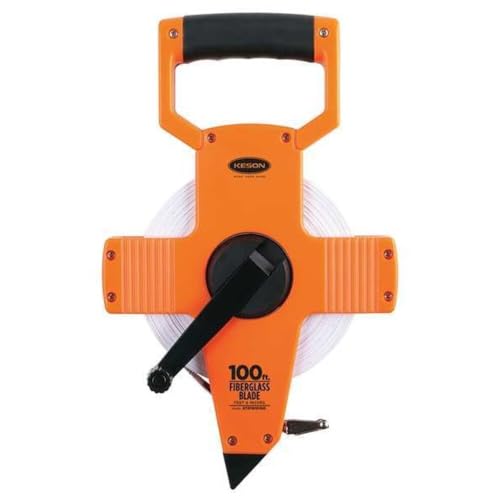 Keson OTR1810100 Open Reel Fiberglass Tape Measure Reel with Double Hook (Graduation: ft., in, 1/8 & ft., 1/10, 1/100), 100-Foot โ image 1