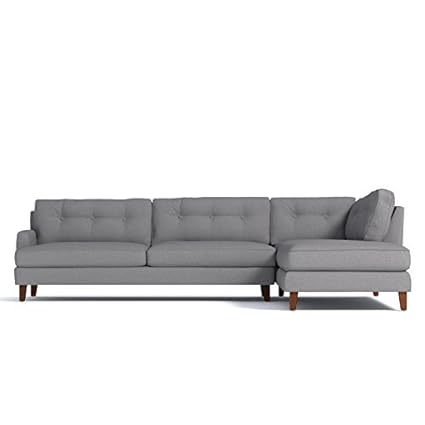 Amazon Com Virgil 2 Piece Sectional Mountain Grey Laf Chaise