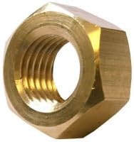 Metric Hexagonal (Hex) Full Nuts Brass Self Colour M8 8mm by Roebuck