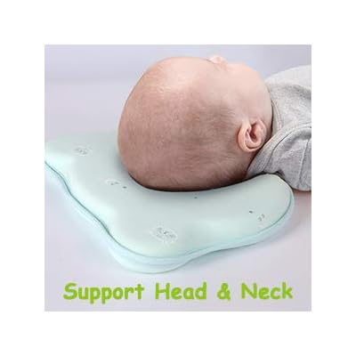 Buy Eco Inspired Baby Pillow For Newborn Baby Head Shaping Pillow For Flat Head Prevention Memory Foam Pillows For Sleeping And Neck Support 0 12 Months Blue Online In Guatemala B08f5844mz