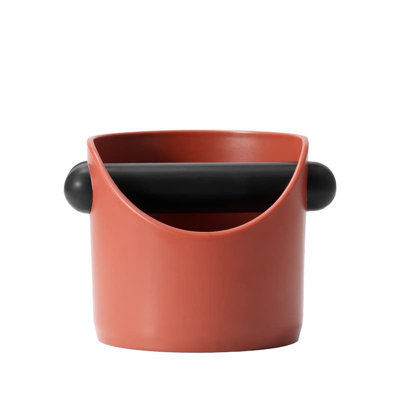 Photo 1 of Coffee Knock Box, 4.6 in, Barista Style Espresso Grounds Knock Box, Removable Plastic Knock Rod, Non-Slip Base, Espresso Maker Accessory (Caramel)
