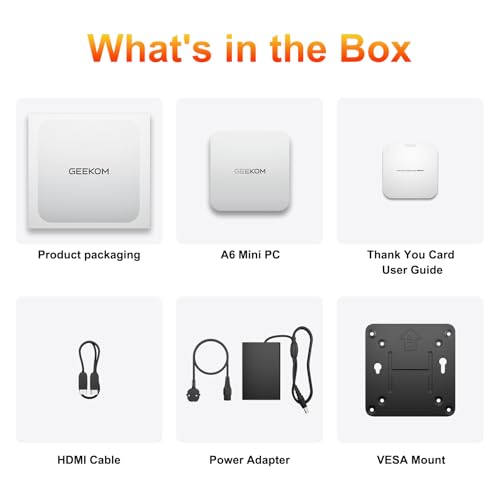 Geekom A6 Mini Pc Windows 11 Pro, With Amd Ryzen 7 6800 (Beats 4300U/5500U, Up To 4.7Ghz), 16Gb Ddr5 Ram &Amp; 512Gb Ssd, Dual Usb4 &Amp; Dual Hdmi Quad Display/Wifi 6E For Video Editing/Gaming/Graphic Design - View 9