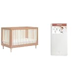 babyletto Lolly 3-in-1 Convertible Crib, Canyon/Washed Natural with Pure Core Crib Mattress