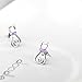 Cat Stud Earrings for Women Sterling Silver Mini Pet Cats Earrings Jewelry Studs