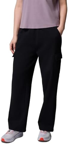 Columbia Womens Aldermore Fleece Cargo Pant, Black, X-Small at