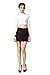 Searia Women Slim A-line High Waist Faux Suede Mini Short Pencil Bodycon Skirt