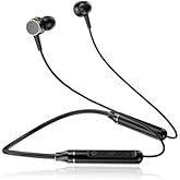 SENECESLI Bluetooth Headphones, 5.1 Cordless Sports Earbuds, Stereo in Ear Earphones, Noise Cancelling Headsets for Gym Running Workout (Black)