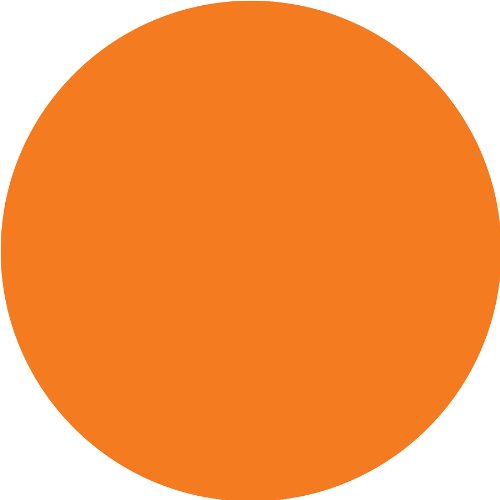 Brewster WPD90200 Wall Pops Totally Orange Dot, Set of 5 Stickers