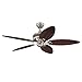 Westinghouse 7234265 Xavier II 52 Inch Ceiling Fan, Brushed Nickel w Gunmetal Accents Finish