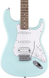 Fender Squier Debut HSS Stratocaster Laurel Fingerboard Daphne Blue White view 2