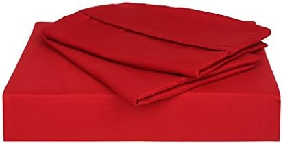 Shimmerly Super Soft King Size Bed Sheet Set - Microfiber 1800 Thread Count - Wrinkle, Fade, Stain Resistant - Hypoallergenic - 4 Pieces (King, Red)