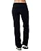 Alki'i Luxurious Cotton Lycra Fold Over Yoga Pants, Black XL