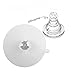 Silicone Cup Lids, IPHOX Creative Diamond Reusable Cup Cover [Set of 6] Anti-dust Airtight Seal Food Grade Mug Cover, Heat Resistant Silicone Drink Hot Cup Lids for Coffee & Tea (D Lids-White)