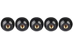 FAFEICY 5Pcs Black Bakelite Ball Lever Knob Copper Insert Lever Handle Replacement