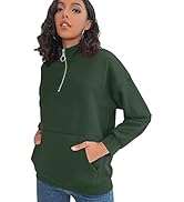 YYA Women's 1/4 Zip Pullover Casual Fleece Sweatshirts for Women Warm Tunic Tops with Pockets, S-XXL