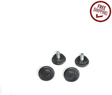 Nylon Threaded Glide Slider 1" OD Base 1/4" - 20 x 1/2" Tall Threaded Stem (4)