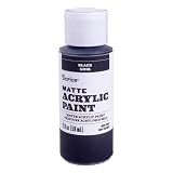 Darice DPCS192-63 Matte Black, 2 Ounces Acrylic Paint