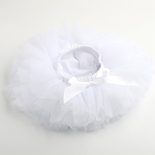 Slowera Baby Girls Soft Tutu Skirt (Skorts) 0 to 36 Months (L: 12-24 Months, White) - Thumbnail 2