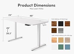 FEZIBO Height Adjustable Electric Standing Desk, 48