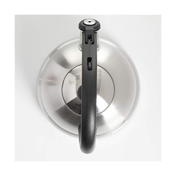 Mr Coffee Claredale Whistling Tea Kettle, 2.2Quart, Brushed Stainless