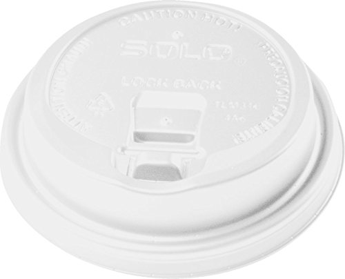 Solo LK316W-0007 White Travelock Reclosable Plastic Lid - For Solo Paper Hot Cups (Case of 1000)