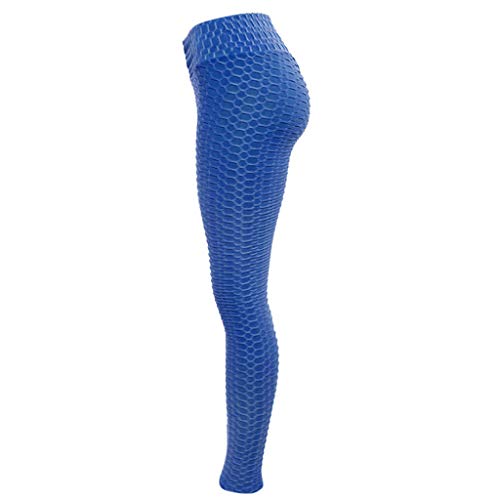 NUWFOR Women Fashion Casual Sports Yoga Workout Gym Fitness Exercise Athletic Pants(Blue,L US Waist :26.8-30.0")