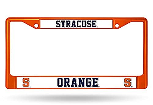 Rico Industries NCAA Standard Chrome License Plate Frame, Syracuse Orange