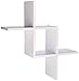 Greenco Criss Cross Intersecting Wall Mounted Floating Shelves White Finish, 2-Pack,