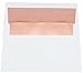Thank You Cards - 20 Pack of (A7) 5x7 Rose Gold Confetti Premium Heavyweight Cards and Rose Gold Foil Lined Envelopes - Large Enough To Include a 4x6 Photo Inside