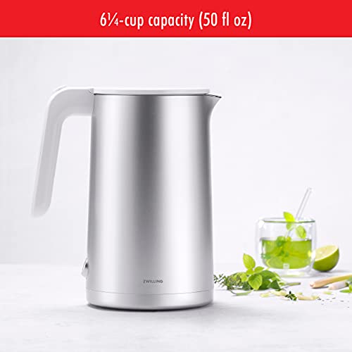 ZWILLING Enfinigy Cool Touch 1.5Liter Electric Kettle, Cordless Tea
